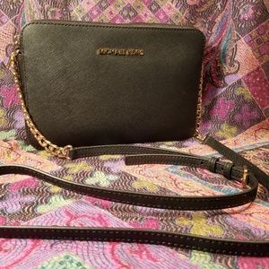 Michael Kors Black Saffiano Jet Set Bag